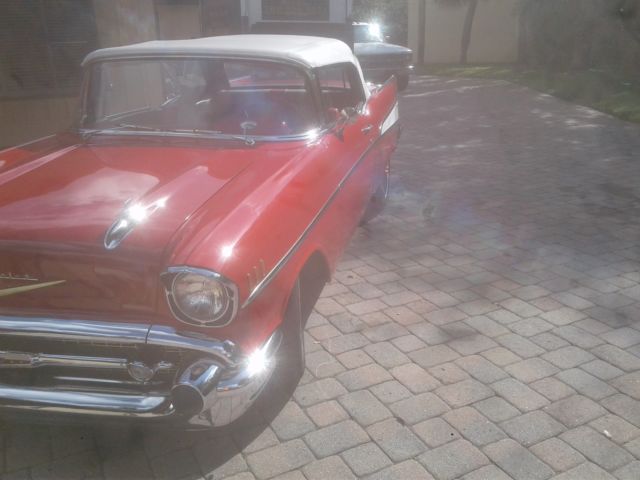 1957 Red Chevrolet Bel Air/150/210