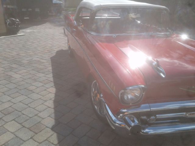 1957 Red Chevrolet Bel Air/150/210