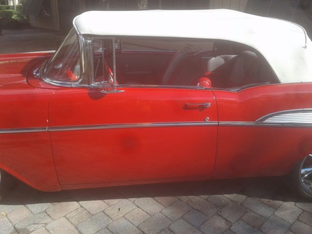 1957 Red Chevrolet Bel Air/150/210