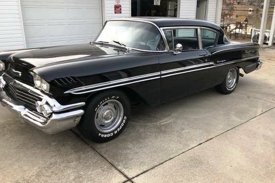 1958 Black Chevrolet Bel Air/150/210 Coupe