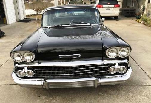 1958 Black Chevrolet Bel Air/150/210 Coupe