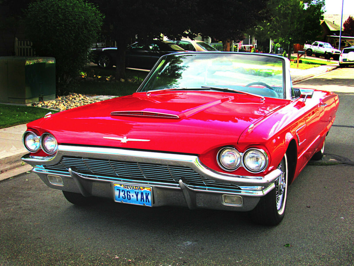 1965 Red Ford Thunderbird Convertible