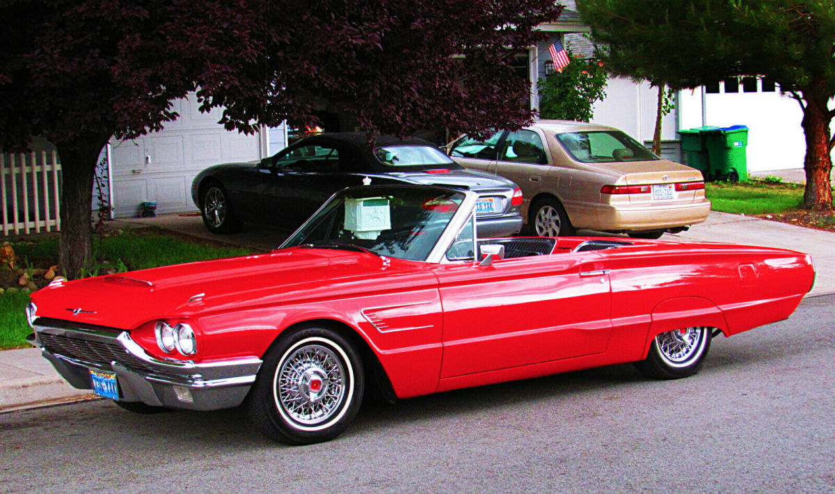 1965 Red Ford Thunderbird Convertible