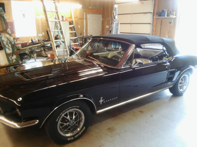 1967 Black Ford Mustang Convertible