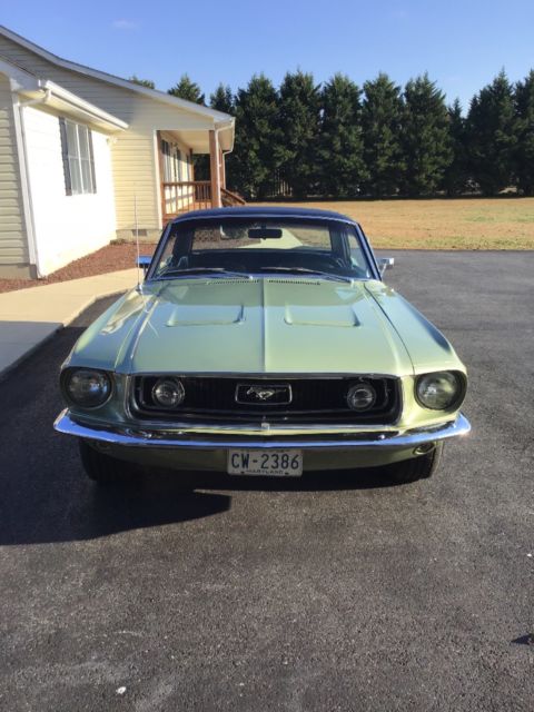 1968 Green Ford Mustang Coupe