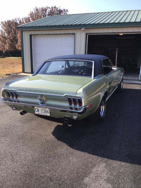 1968 Green Ford Mustang Coupe