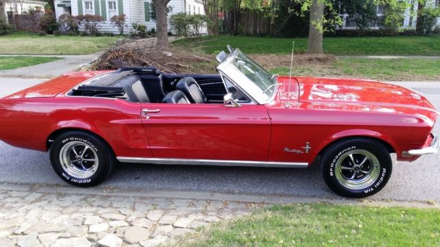 1968 Candy Apple Red Ford Mustang Convertible