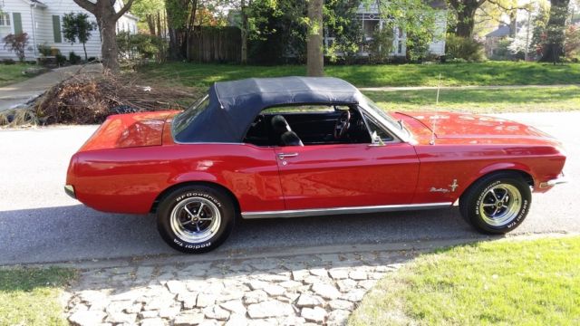1968 Candy Apple Red Ford Mustang Convertible