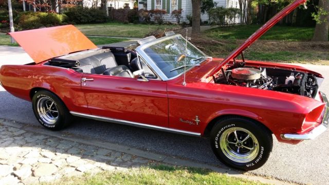1968 Candy Apple Red Ford Mustang Convertible