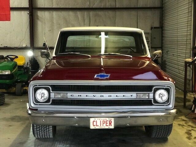 1969 Burgundy Chevrolet C-10 Standard Cab Pickup
