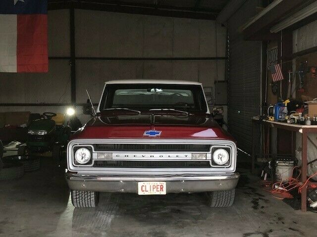1969 Burgundy Chevrolet C-10 Standard Cab Pickup