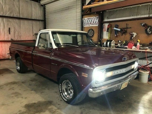 1969 Burgundy Chevrolet C-10 Standard Cab Pickup