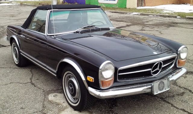 1969 Black Mercedes-Benz SL-Class Convertible