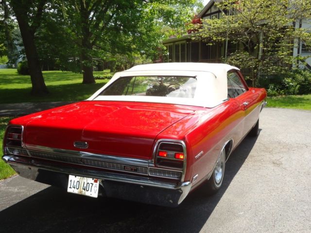 1969 Red Ford Torino Convertible