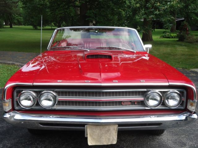 1969 Red Ford Torino Convertible