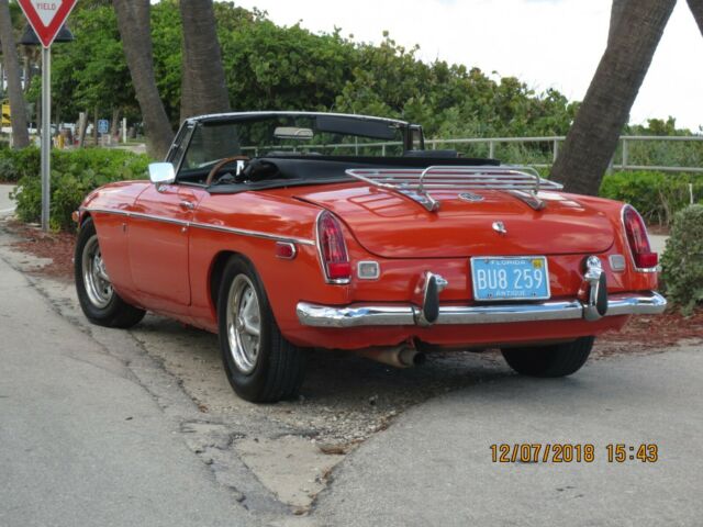 1972 Orange MG MGB Convertible