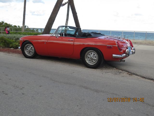 1972 Orange MG MGB Convertible