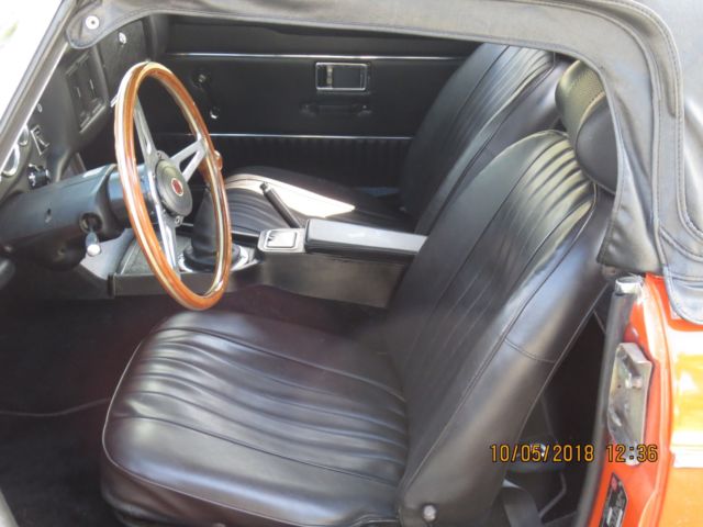 1972 Orange MG MGB Convertible