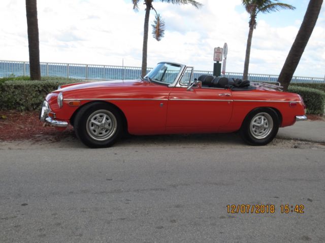 1972 Orange MG MGB Convertible
