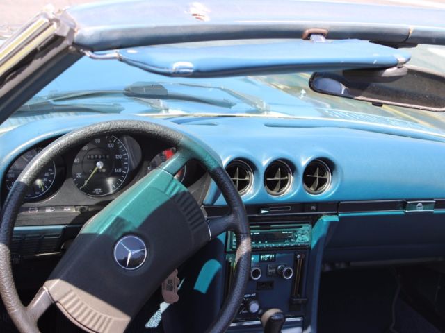 1974 Blue Mercedes-Benz SL-Class Convertible + Hard Top