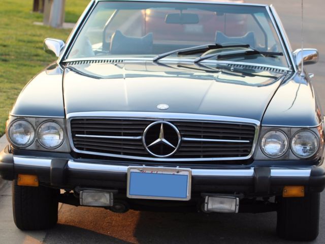 1974 Blue Mercedes-Benz SL-Class Convertible + Hard Top