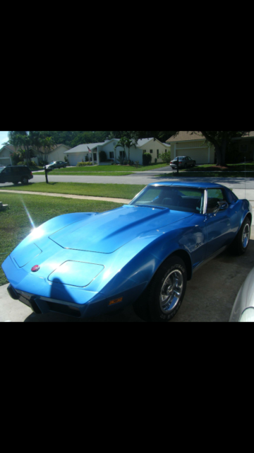 1976 Blue Chevrolet Corvette T-TOP