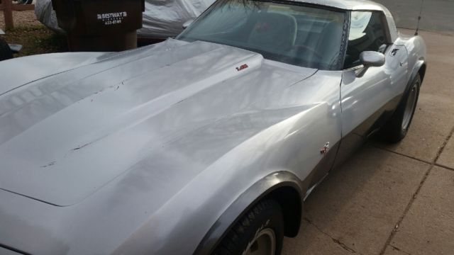 1978 Silver Chevrolet Corvette t-top