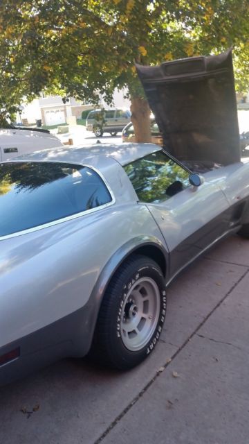 1978 Silver Chevrolet Corvette t-top