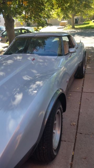 1978 Silver Chevrolet Corvette t-top