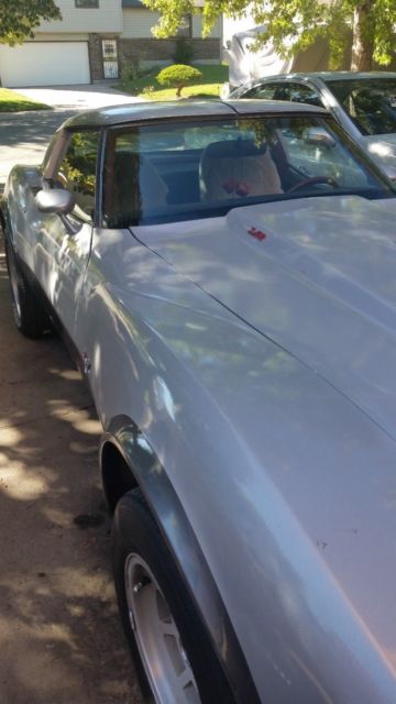 1978 Silver Chevrolet Corvette t-top