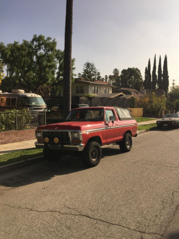 1979 Red Ford Bronco SUV