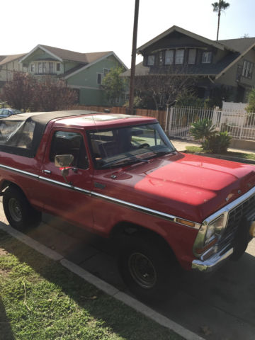 1979 Red Ford Bronco SUV