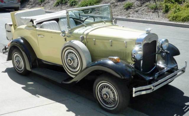 1979 Pale Yellow Ford Model A Roadster