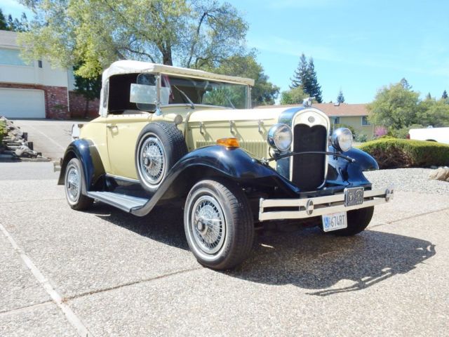 1979 Pale Yellow Ford Model A Roadster