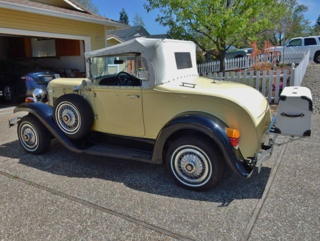 1979 Pale Yellow Ford Model A Roadster