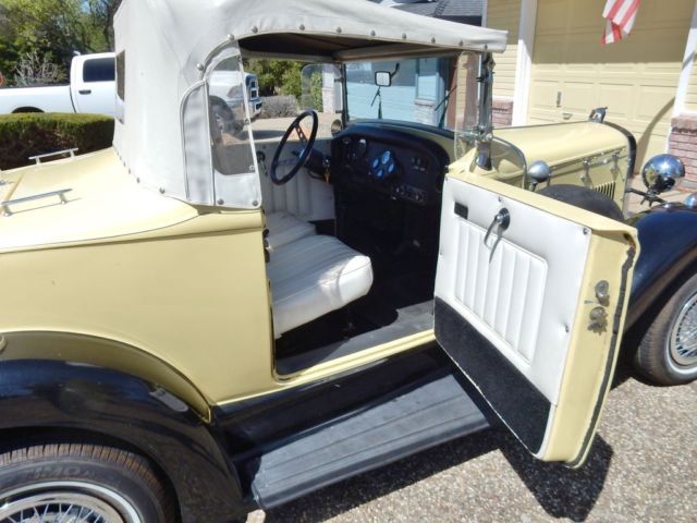 1979 Pale Yellow Ford Model A Roadster