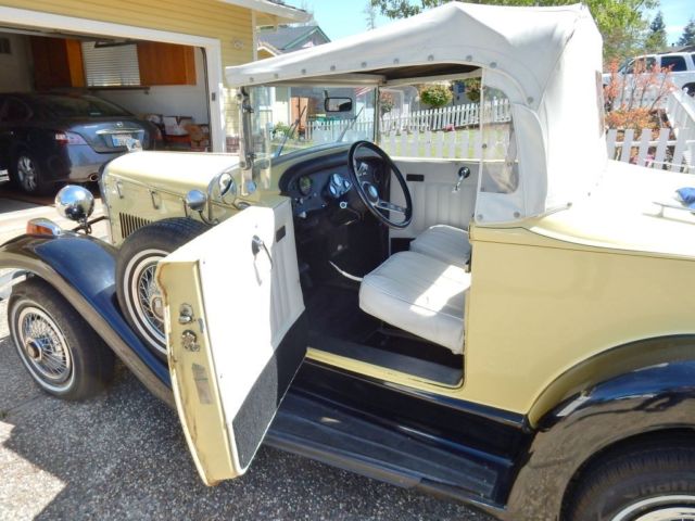 1979 Pale Yellow Ford Model A Roadster