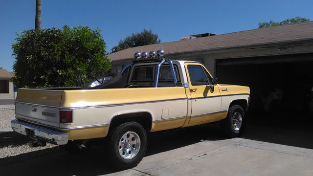 1979 yellow and off white Chevrolet C/K Pickup 1500 8 ft bed