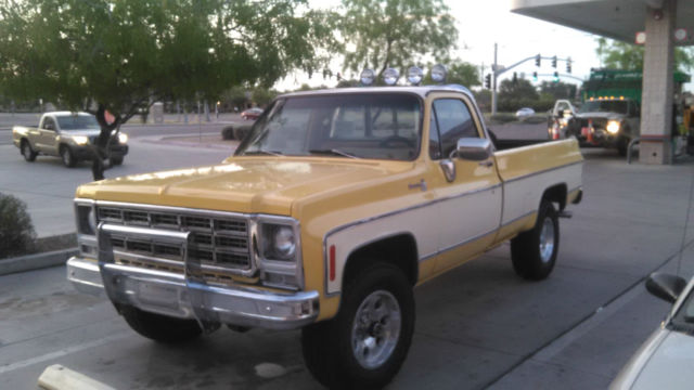 1979 yellow and off white Chevrolet C/K Pickup 1500 8 ft bed
