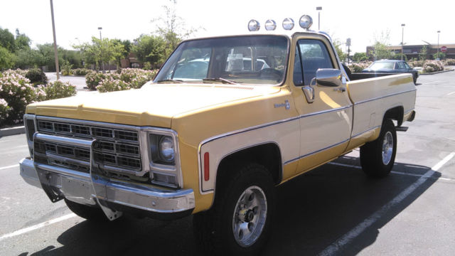 1979 yellow and off white Chevrolet C/K Pickup 1500 8 ft bed