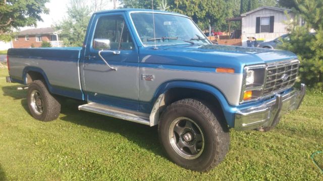 1985 Blue Ford F-250 Crew Cab Pickup