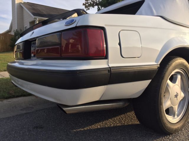 1987 White Ford Mustang Convertible