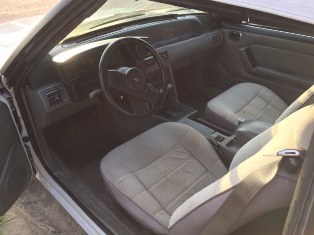 1987 White Ford Mustang Convertible