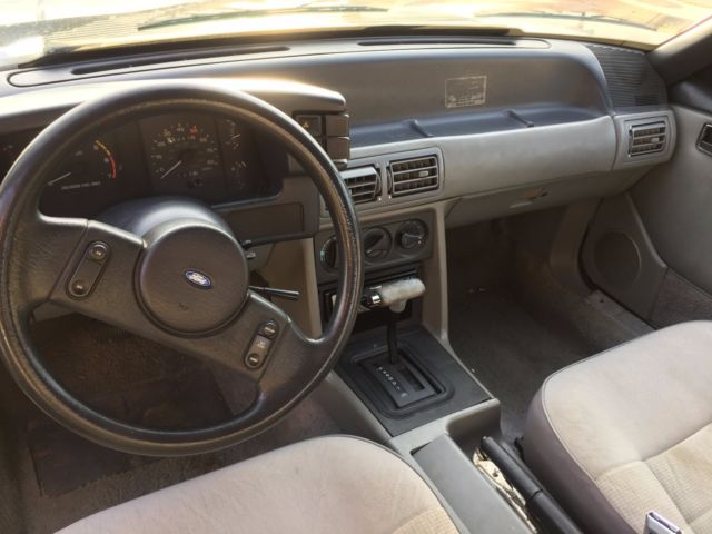 1987 White Ford Mustang Convertible