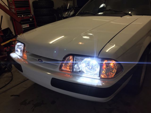 1987 White Ford Mustang Convertible