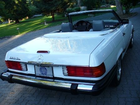 1988 White Mercedes-Benz SL-Class Convertible