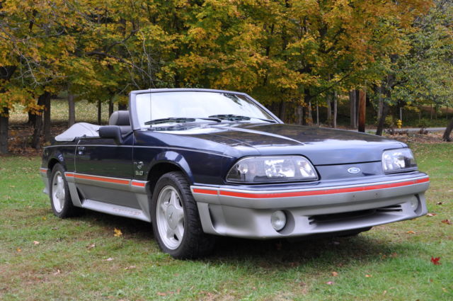 1988 Blue Ford Mustang Convertible