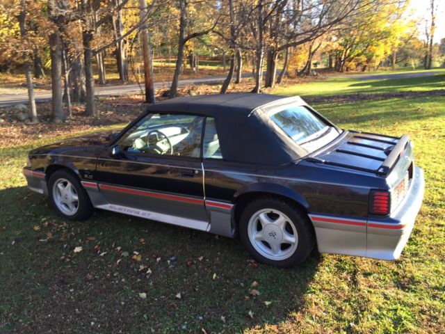 1988 Blue Ford Mustang Convertible