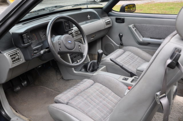 1988 Blue Ford Mustang Convertible