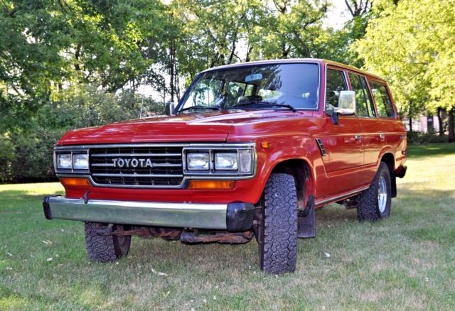 1988 Red Toyota Land Cruiser SUV